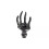 Home Black Skeleton Hand Taper Candle Holder 4