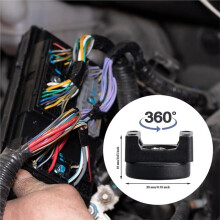 10Pcs Car Wiring Strip Magnetic Zip Tie Cable Organizer Strong Plastic Magnetic Cable Holder for Cable Management