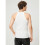 Men'S Solid Color Sleeveless Fitted Stretch Tank Top White 4XL 3