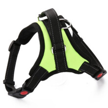(Green,M)Dog Vest Harness Adjustable Chest Straps Anti Pull Outdoor Pet Supplies Walks