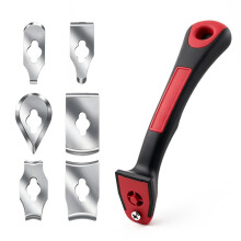 Contour Wood Scraper Set Painting Scrapers Paint Remover Tool with 6pcs Replacement Blades Caulking Removal Tool