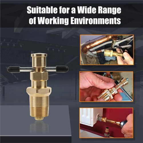 Olive Remover Puller Tool for Brass Copper Pipes,Compression Fittings Ferrule Removal, Metric Handle Nut Thread Tool 1