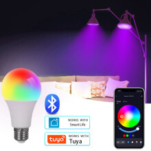 2X Tuya Wifi LED-Lampa 220-240V 15W E27 Dimbar Lampa Stöder Röststyrning Heminredningsstyrd Belysning