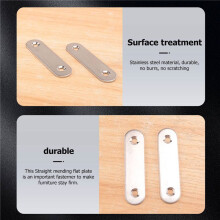 60mm x 16mm Straight Repair Joining Mending Flat Plate Bracket 5pcs