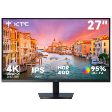 KTC 27 Inch Monitor 4K | UHD@60Hz | 1.07 Billion Colors, 133% sRGB, 100% DCI-P3, ΔE2 | 400 cd/ Brightness, HDR400 | VESA 100x100mm | Hardware Anti-B
