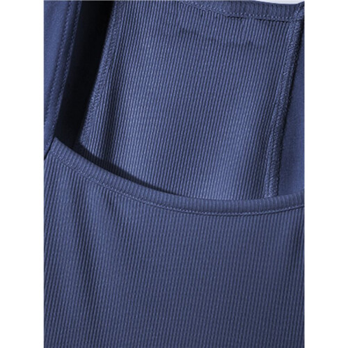 Men'S Solid Color Sleeveless Fitted Stretch Tank Top Dark  M 2