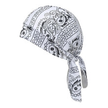 (White) Cooling Helmet Liner Sweat Wicking Skull Cap Do Rag Motorcycle Hard Hat