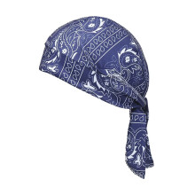 (Blue) Cooling Helmet Liner Sweat Wicking Skull Cap Do Rag Motorcycle Hard Hat