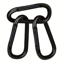 (Black 3pcs) Aluminium Carabiner D Ring Clip Spring Snap Hook Camping Backpack Keychain