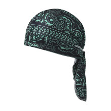 (Green) Cooling Helmet Liner Sweat Wicking Skull Cap Do Rag Motorcycle Hard Hat