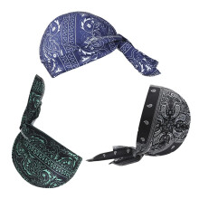 (3Pcs) Cooling Helmet Liner Sweat Wicking Skull Cap Do Rag Motorcycle Hard Hat