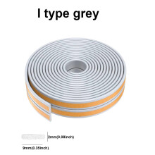 (I grey / 5M (16.4ft)) Door Window Weather Seal Strip Self Adhesive Rubber 5M/10M Draught Excluder