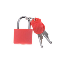 (3) Mini Suitcase Padlock Travel Luggage Lock Metal with 2 Keys Multicolor