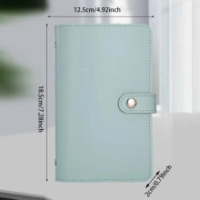 (Blue) 100 Pocket Currency Album Banknote Holder Money Saving Cash Storage Book