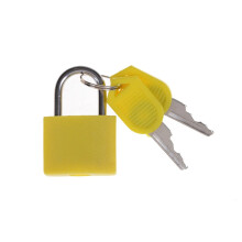(1) Mini Suitcase Padlock Travel Luggage Lock Metal with 2 Keys Multicolor