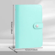 (Blue) 100 Pocket Currency Album Banknote Holder Money Saving Cash Storage Book