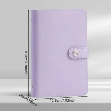 (Purple) 100 Pocket Currency Album Banknote Holder Money Saving Cash Storage Book