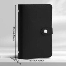 (Black) 100 Pocket Currency Album Banknote Holder Money Saving Cash Storage Book