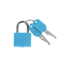 (5) Mini Suitcase Padlock Travel Luggage Lock Metal with 2 Keys Multicolor