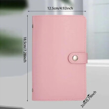 (Pink) 100 Pocket Currency Album Banknote Holder Money Saving Cash Storage Book