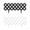 6 Pack Garden Edging Border Modular Interlocking Plastic Fence Panels Black 6