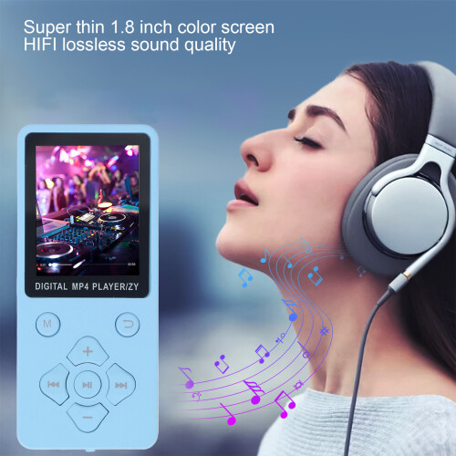 MP4-Player 1,8 Zoll Bluetooth 5.0 32GB Blau 2