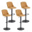 (Camel, Set of 4) PU Bar Stools, Adjustable Swivel Breakfast Bar Chairs 1