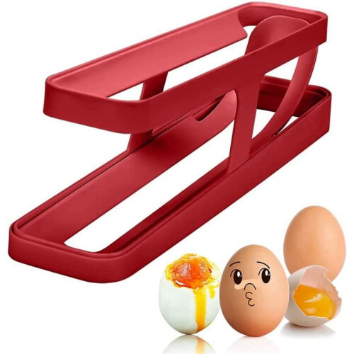 Egg Holder for Refrigerator, Space Saving Egg Tray Fridge Egg Tray for Refrigerator Countertop Cabinet(White) 1