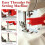 4 Pcs Sewing Machine Needle Threader with Seam Ripper, 4 in 1 Automatic Needle Threading Tool with Magnifier & Ruler 4