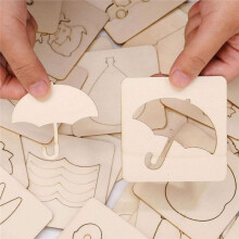 Plantillas de Madera para Niños, Set de 60 Piezas, Decoración de Artes y Manualidades DIY Pintura Papel Madera Tela
