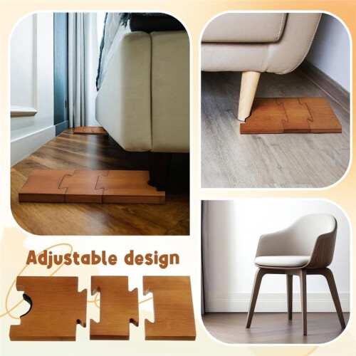 2 St Förstärkta Soffväggsavståndare Justerbar Solid Trä Soffstopper, Möbelskydde, för Uttag, Soffor, Sängar 2
