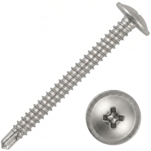 Baypole Screws Wafer Head Self Drilling Tek Screws UPVC Window Frame Fixing Zinc Plated 4.2mm 4.8mm