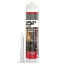 High Temperature Stove Flue Sealant 1500C Black Silicate Fire Cement Alternative 310ml Cartridge