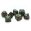 (green) 7Pcs DND Dice Set Polyhedral D4 D6 D8 D10 D12 D20 Dragon Pattern 6