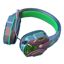 Wireless Headset Gaming Surround Sound RGB Headphone with Mic for PC Switch Gamer Black Green