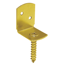 Fence Panel Brackets L Shaped Galvanised Steel 30x38x30mm Yellow Zinc Right Angle Clips Gravel Board