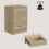 Homcom HOMCOM Modern 3 Drawers Side Table, Bedside Table with Wood Effect, Oak 3