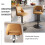 (Camel, Set of 2) PU Bar Stools, Adjustable Swivel Breakfast Bar Chairs with Open Backrest 3