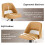 (Camel, Set of 4) PU Bar Stools, Adjustable Swivel Breakfast Bar Chairs with Open Backrest 6