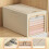 Beige Aufbewahrungsbox 50L Metallgriff 8