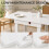 Homcom HOMCOM Modern Folding Dining Table for 4 Under-Table Storage 140cm White 7