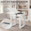 Homcom HOMCOM Modern Folding Dining Table for 4 Under-Table Storage 140cm White 5
