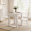 Homcom HOMCOM Modern Folding Dining Table for 4 Under-Table Storage 140cm White 8