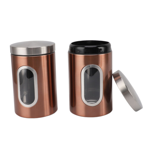 Edelstahl Kaffeebehälter 3 Stück luftdicht 1