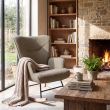 (Sable) Rocking Chair, Upholstered Lounge Chair - GOEURVANT