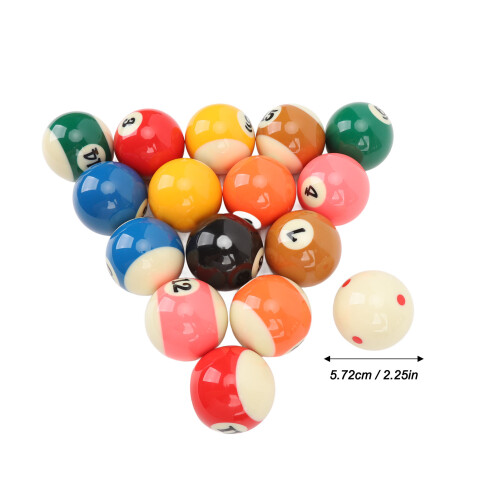 Pool Billardkugeln Set 16 Harzkugeln 5,72cm