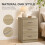 Homcom HOMCOM Modern 3 Drawers Side Table, Bedside Table with Wood Effect, Oak 5