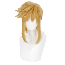 Anime Cosplay Wig Golden Heat Resistant Synthetic Hair for Legend of Zelda Link Costume Party