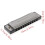 Blues Harmonica Key of C 10 Hole with Case, Bright Projecting Tone, BeginnerFriendly Black Model 3