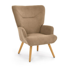 (Camel) GOEURVANT Corduroy Accent Chair, Upholstered Armchair with Solid Wood Legs